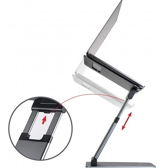 Ergonomic Laptop stand for desk, Adjustable height up to 20", Laptop riser computer stand for laptop, Portable laptop stands, Fits MacBook, Laptops 10 15 17 inches, Laptop holder and Laptop desk stand